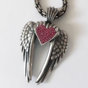 BICO SURF Tribal Heart Pink in Wings Necklace